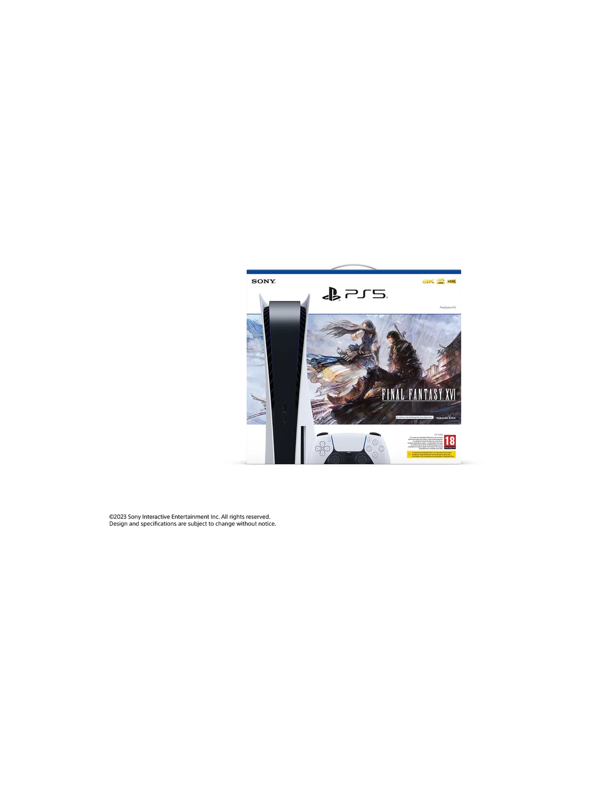Console SONY PS5 Standard + FINAL FANTASY XVI Reconditionné