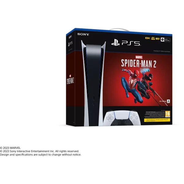 Console SONY PS5 DIGITALE + MARVEL'S SPIDERMAN 2 VOUC Reconditionné