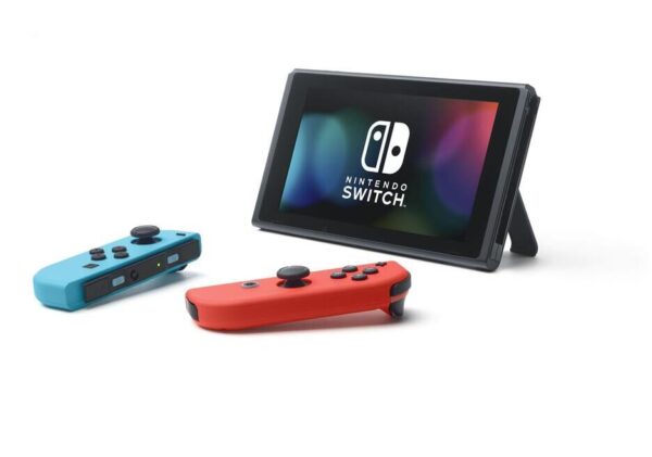 Nintendo Switch Avec 1 Joy-con Rouge Néon + 1 Joy-con Bleu Néon
