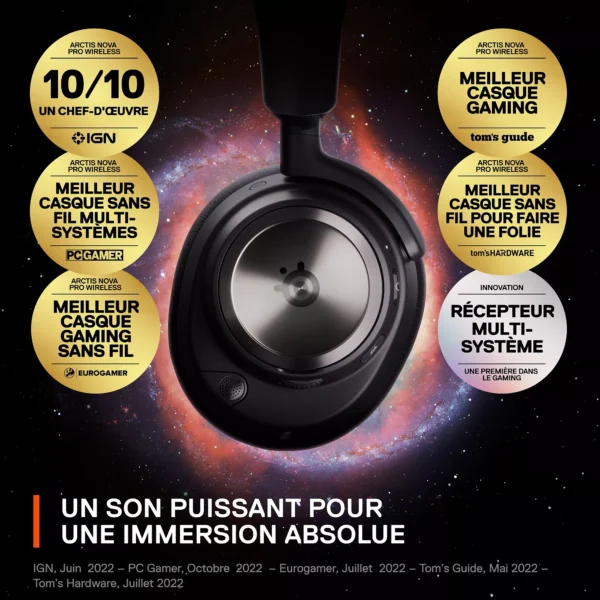 Casque gamer STEELSERIES Arctis Nova Pro Wireless PS5 PC Exclusif – Image 5