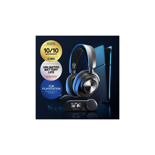 Casque gamer STEELSERIES Arctis Nova Pro Wireless PS5 PC Exclusif