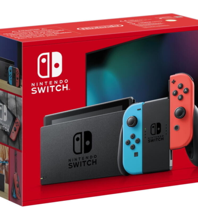 Console Nintendo Switch avec paire de Joy-Con sans fil Rouge et Bleu Neon V3