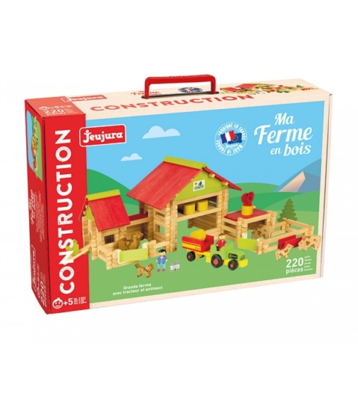 Grande ferme avec tracteur et animaux - 220 pièces