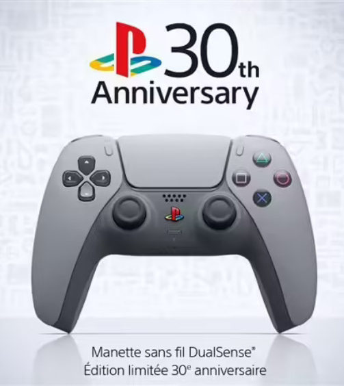 Manette sans fil Sony DualSense PS5 Édition limitée 30e anniversaire
