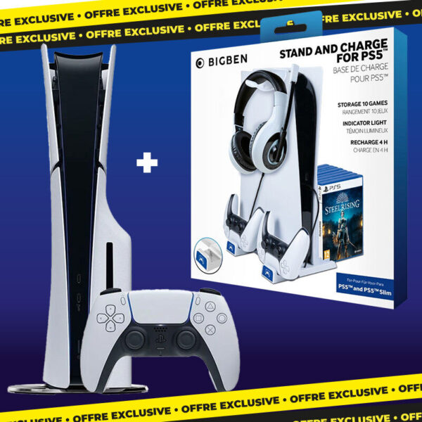 Pack PS5 Slim + Stand Charge
