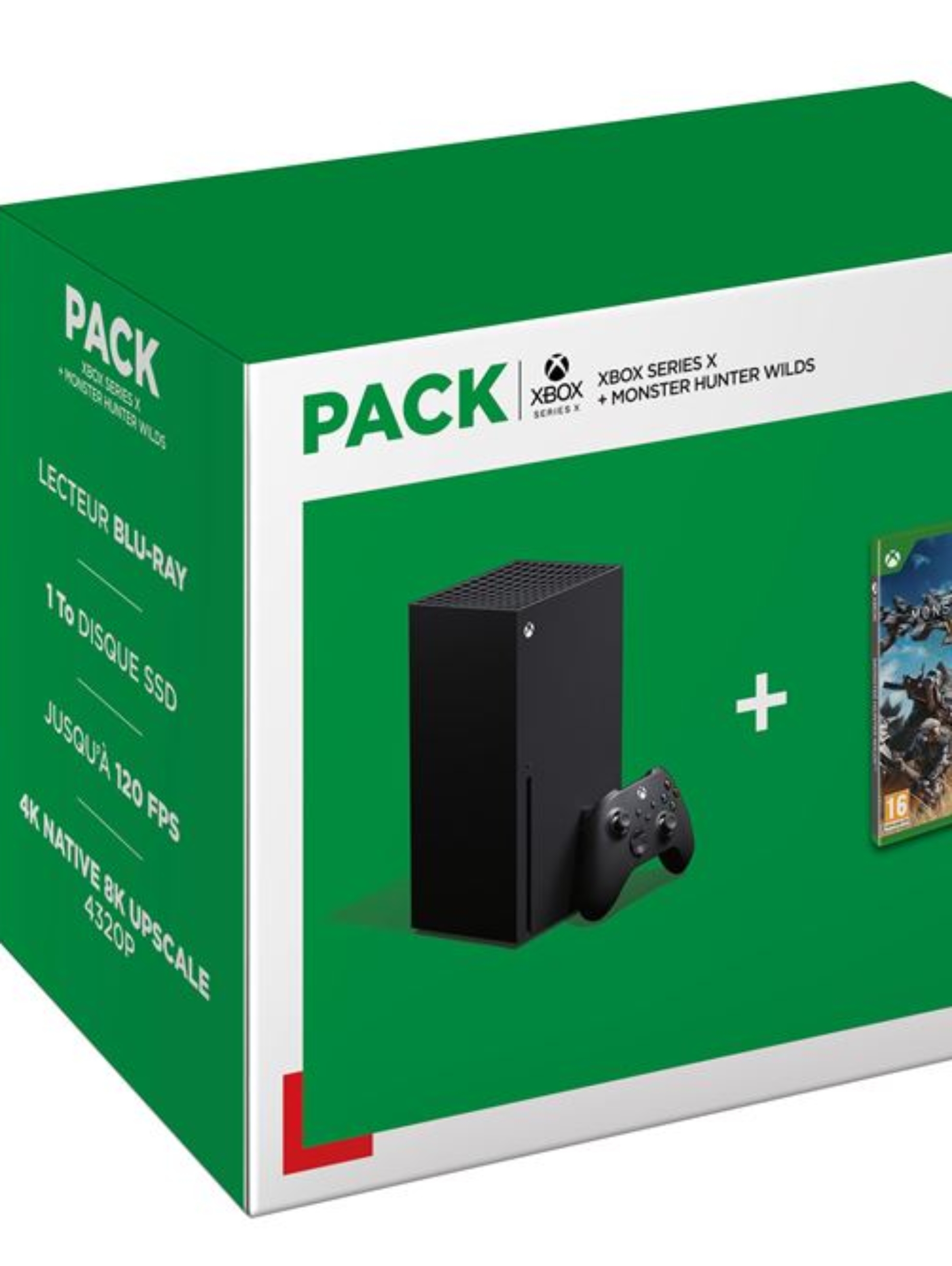 Console Xbox Series X Noir + Monster Hunter Wilds