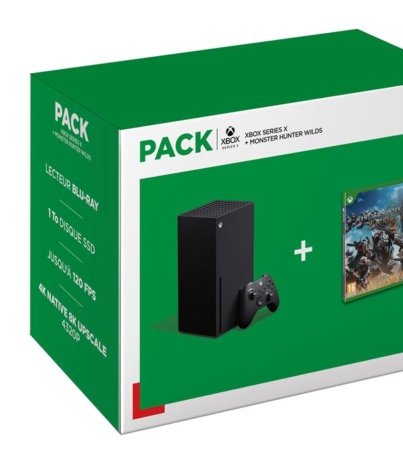 Console Xbox Series X Noir + Monster Hunter Wilds