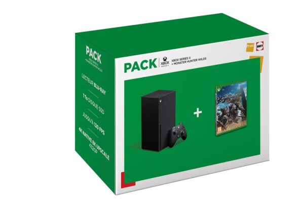 Console Xbox Series X Noir + Monster Hunter Wilds