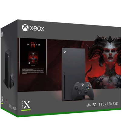Pack console Xbox Series X noire + Diablo IV