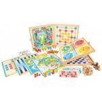 Coffret jeux de société en bois : 150 règles
