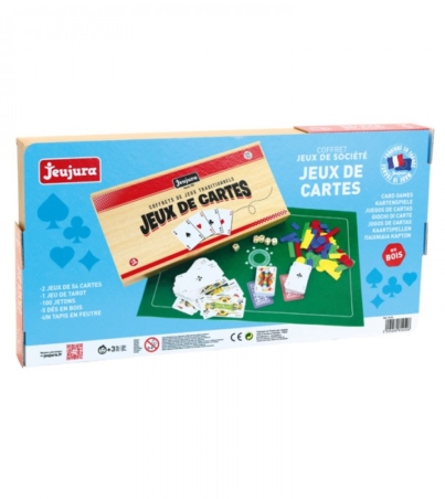 Coffret de jeux de cartes - coffret en bois