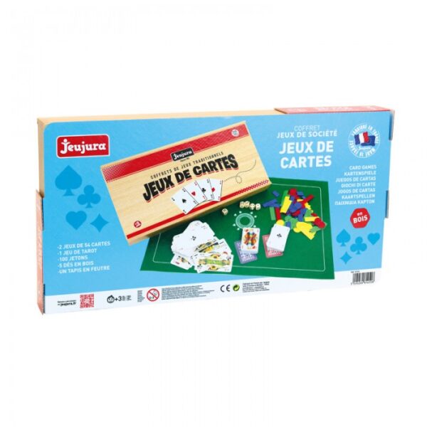 Coffret de jeux de cartes - coffret en bois