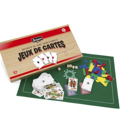 Coffret de jeux de cartes - coffret en bois