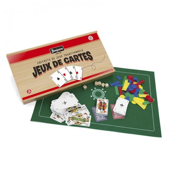 Coffret de jeux de cartes - coffret en bois
