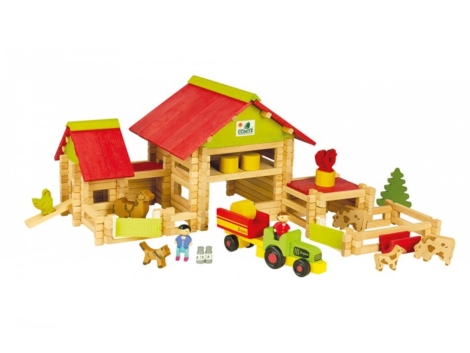 Grande ferme avec tracteur et animaux - 220 pièces